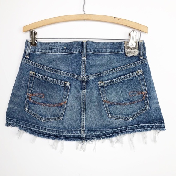 CHIP & pepper ultra distressed button fly mini denim skirt - Picture 10 of 12